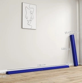 Trave da equilibrio pieghevole blu 236 cm con nucleo in EVA