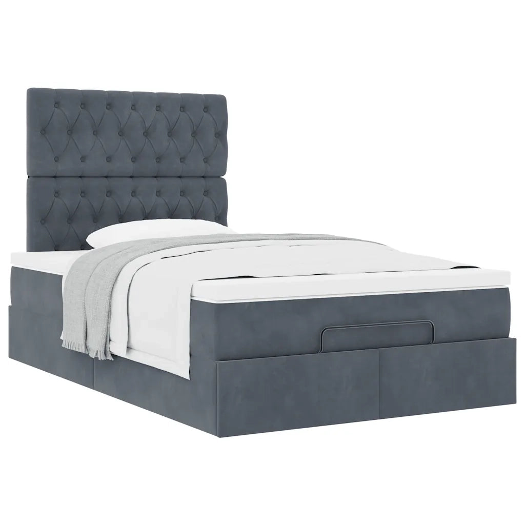 Struttura Letto Pouf con Materassi 80x200 cm Velluto 3313530