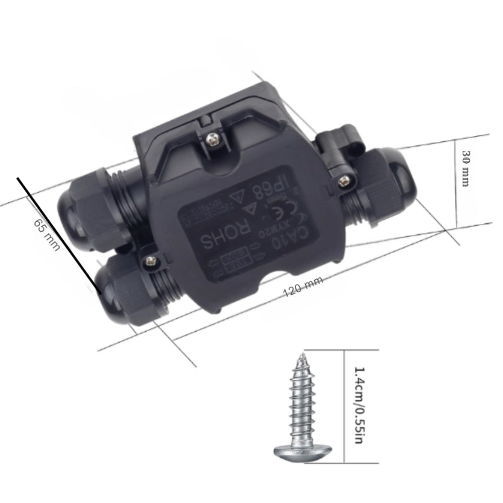 Optonica scatola giunzione impermeabile blocco terminale ip68 con divisore *** dimensioni 120 x 65 x 30 millimetri, c...
