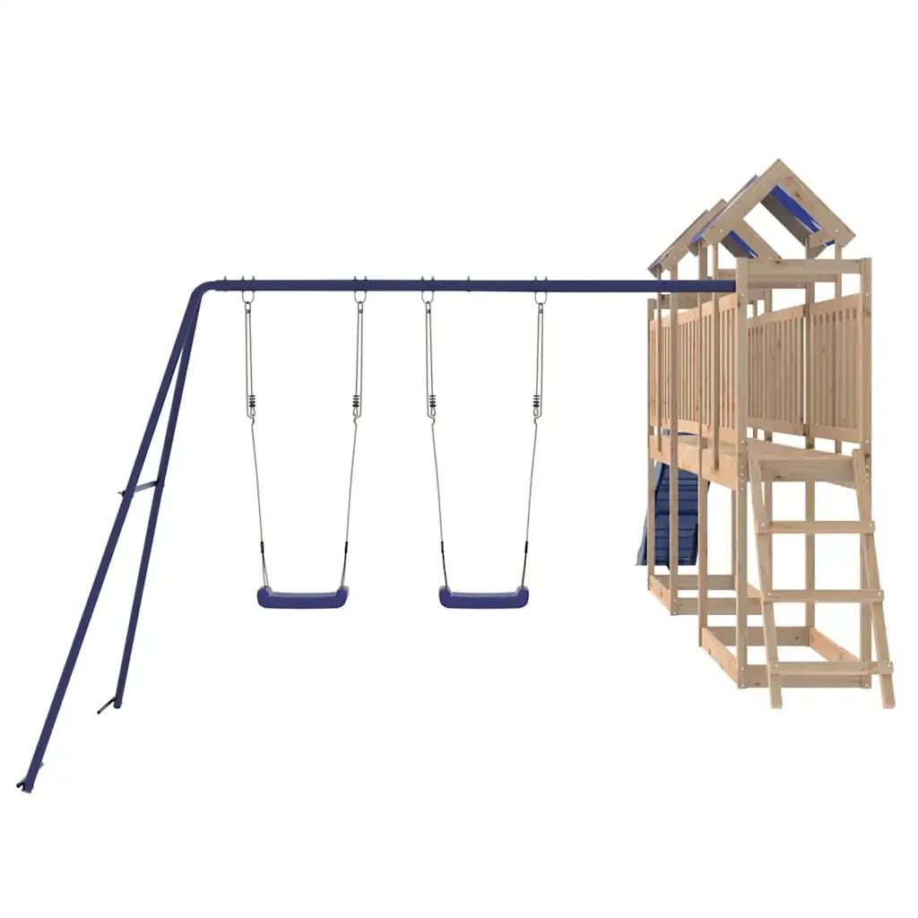 Set da Gioco da Esterno in Legno Massello di Pino