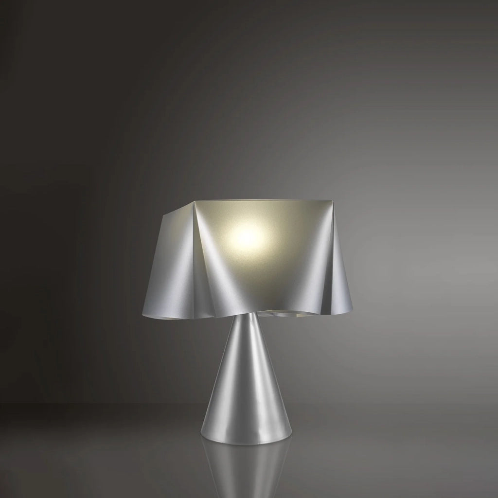 Lampada Da Scrivania Moderna Wanda Polilux ® Argento 1 Luce E14