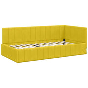 vidaXL Cornice del letto ad angolo Giallo 90 x 190 cm Velluto