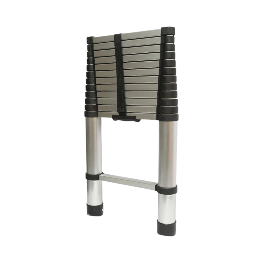 Scala telescopica in alluminio Crownman, 3,8 m, 13 gradini antiscivolo, portata massima 150 kg