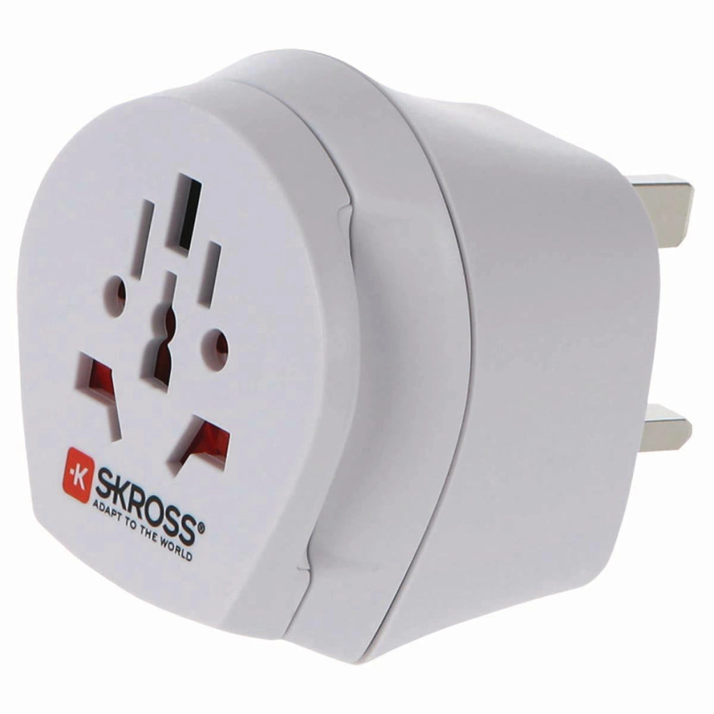 Adattatore da viaggio universale 2 in 1 per l'Inghilterra 13A Bianco Skross
