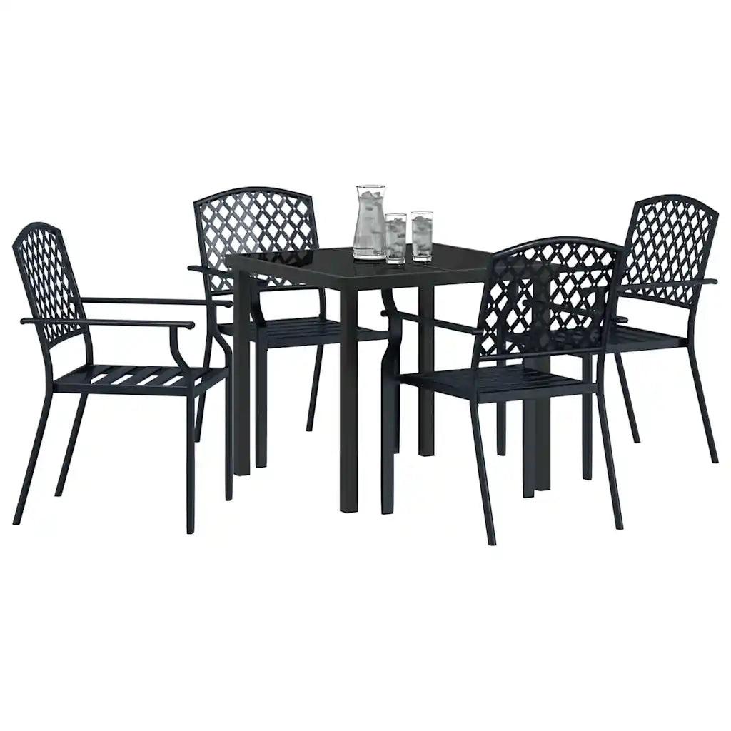 Set da Pranzo per Giardino 5 pcs Antracite