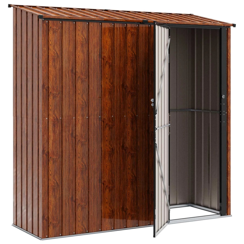 Casette da giardino Marrone 203,5 x 73 x 200 cm Metallo