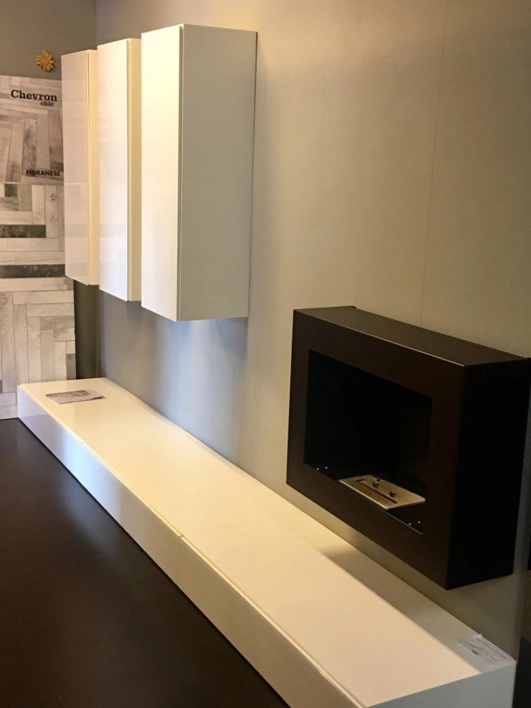 Parete Attrezzata Composizione Casa Arredo Bianco Lucido - Calligaris