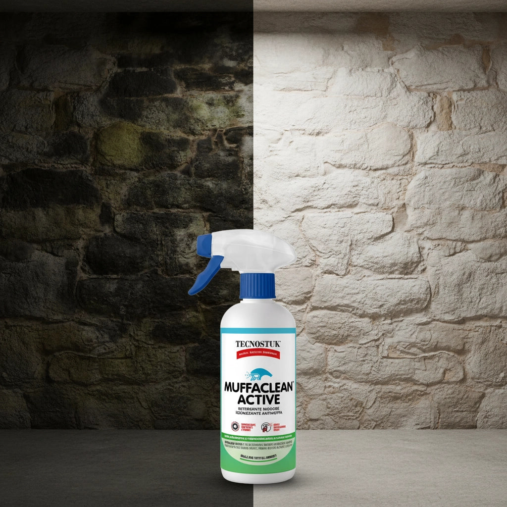 Muffaclean active detergente igienizzante antimuffa inodore per pareti e soffitti *** formato 1 lt, confezione 1