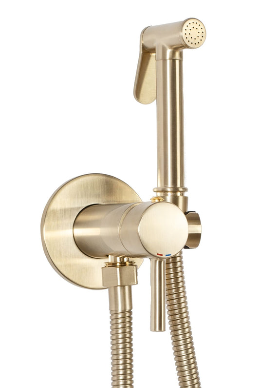 Rubinetto Bidet Rea Lungo Loop Gold Brush