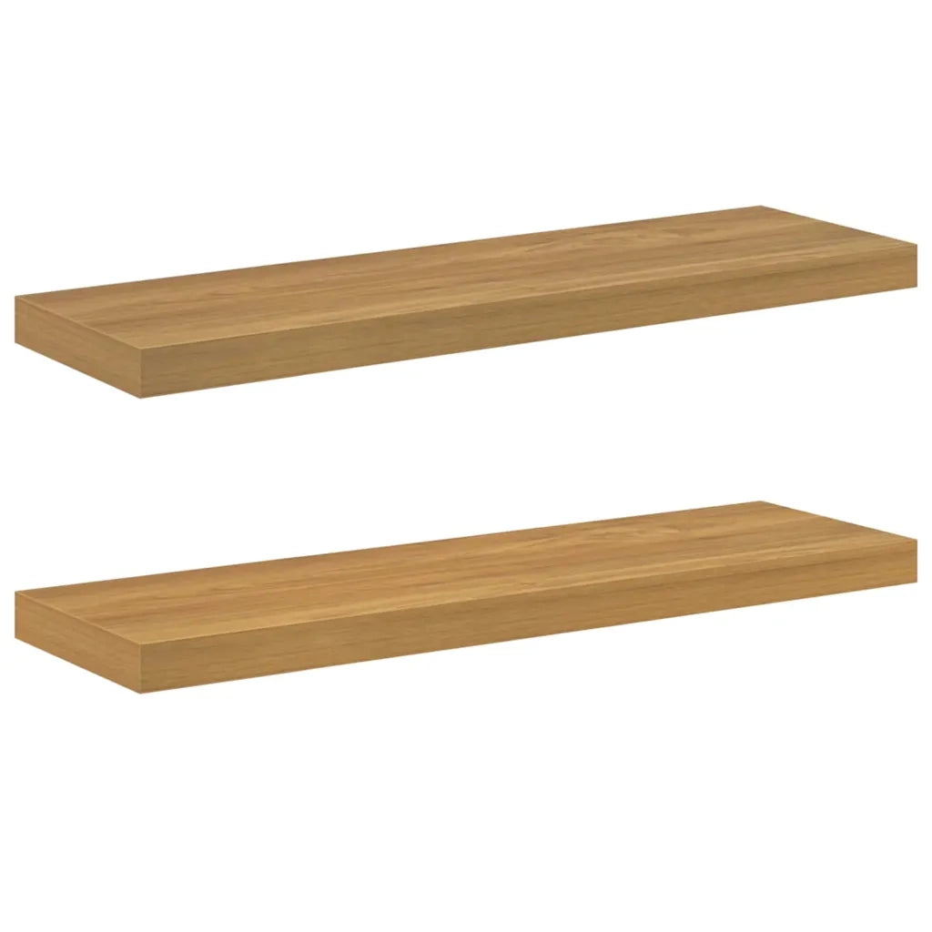 Scaffale da parete 2 pz Marrone 80 x 23,5 x 3,8 cm