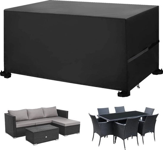 Ossidiana impermeabile per tavolo 420D tessuto oxford - impermeabile all'aria - resistente ai raggi UV - per tavolo da giardino - dimensioni rettangolari 130 x 75 x 74 cm