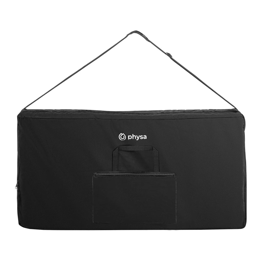 Poltrona massaggiante professionale trasportabile pieghevole con seduta regolabile (struttura: acciaio, rivestimento: PVC, portata: 130 kg, borsa inclusa) 14_0007737