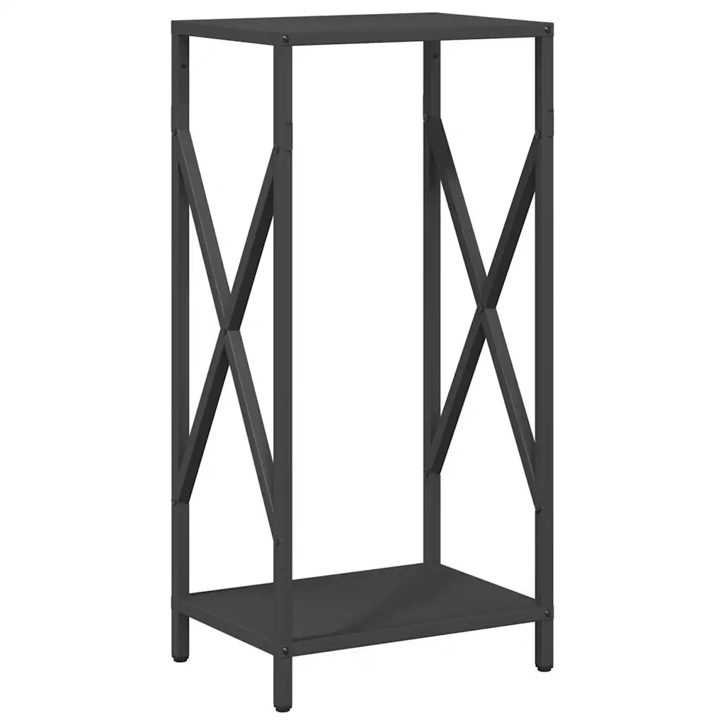 Rastrelliera per Legna da Ardere Nera 34x25x70 cm 864319