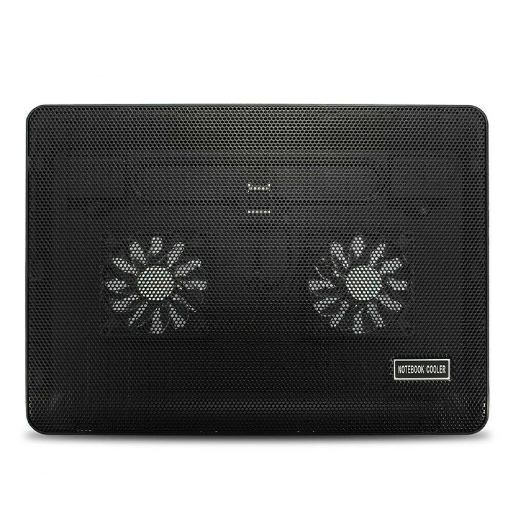 Trade Shop - Base Supporto Raffreddamento Dissipatore Per Notebook Pc 2 Ventole Usb S2 -