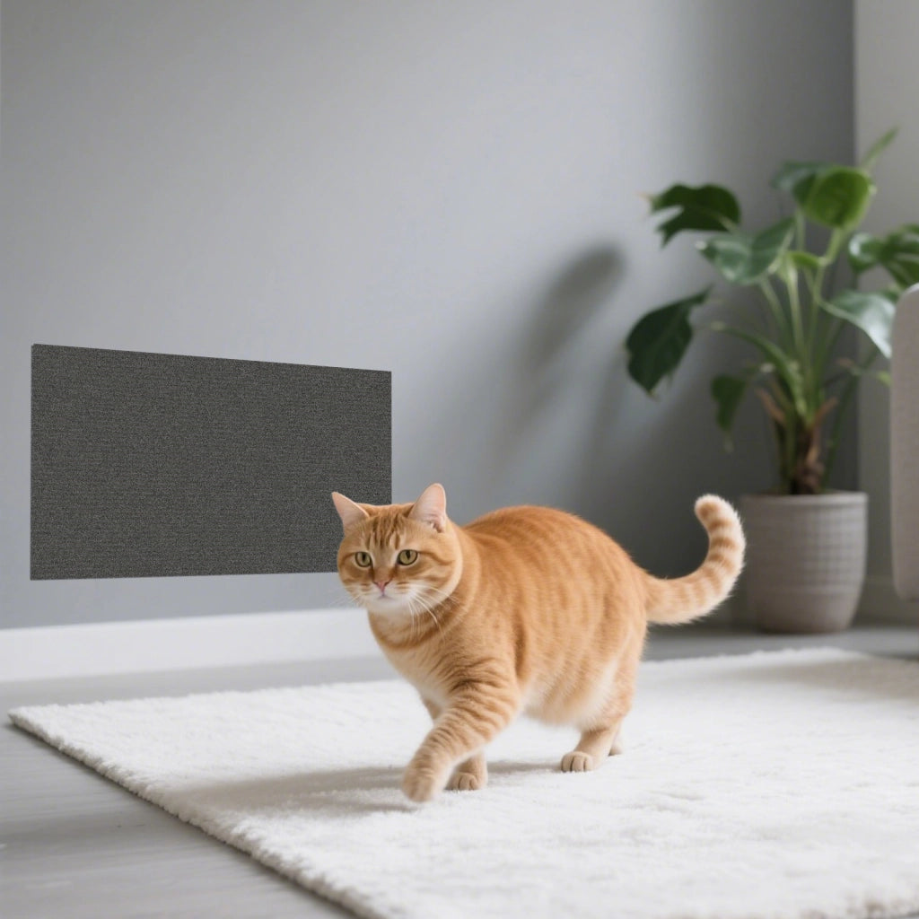 Tappetino tiragraffi autoadesivo per gatti 100x40 cm grigio