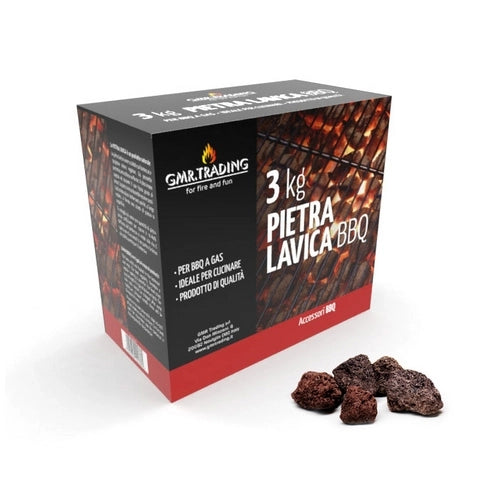 PIETRA DI LAVA 3KG PER BBQ A GAS- ESCLU- pezzi 1