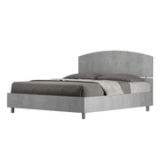 Letto Matrimoniale 160x200 cm con Rete e Contenitore Dora Grigio