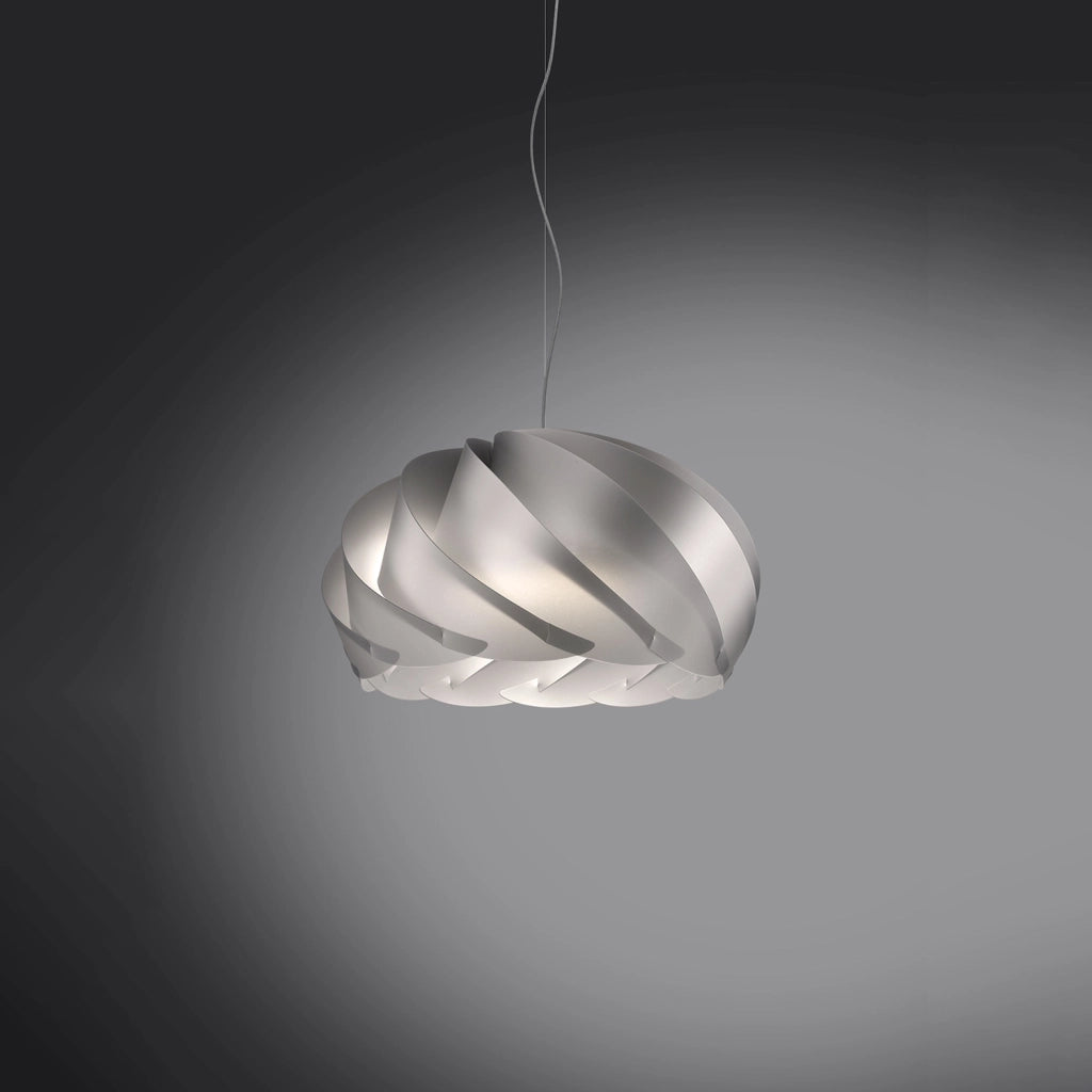 Sospensione Moderna Half Globe Polilux ® Argento Metallo Cromo 1 Luce E27 D55Cm