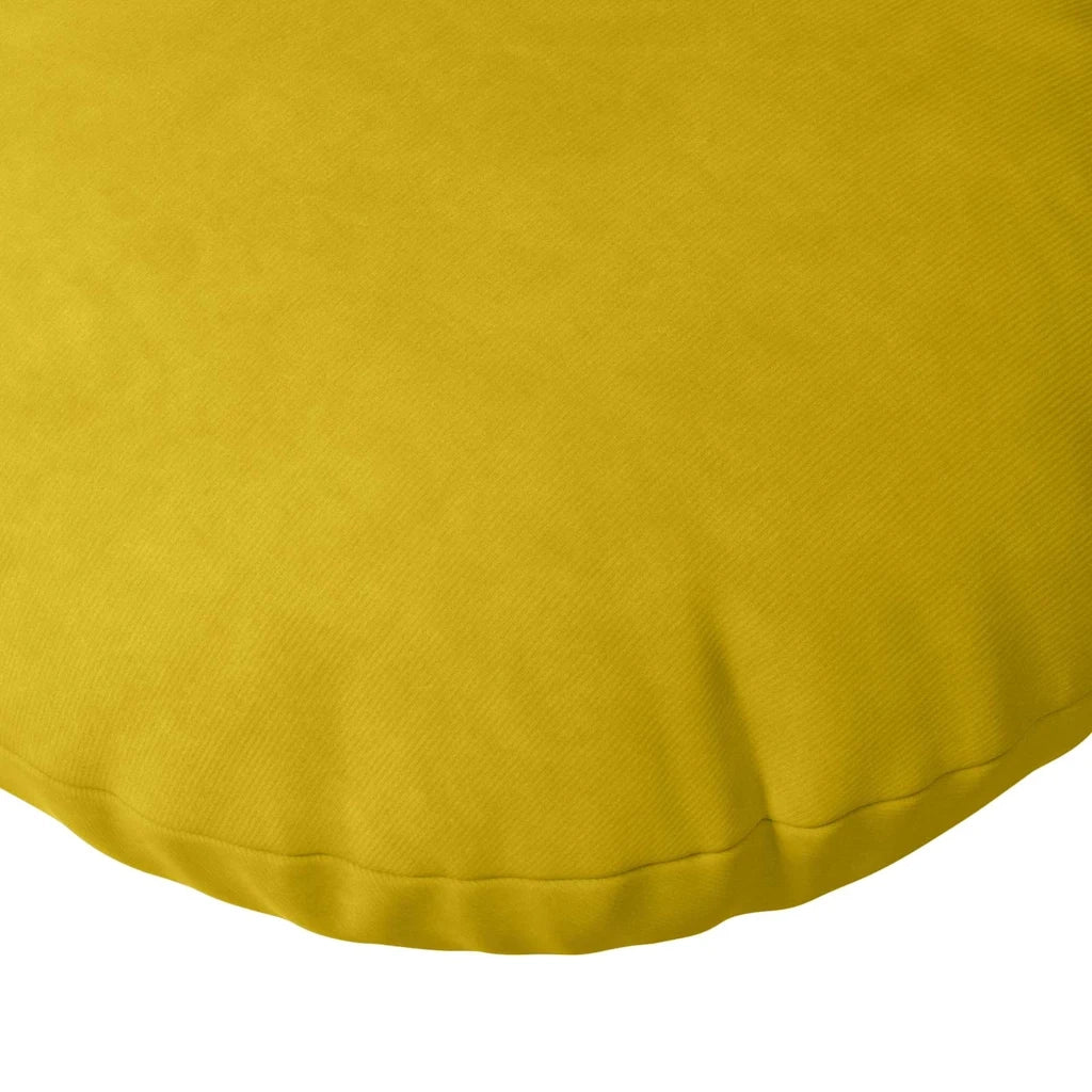 Cuscini per Seduta 2 pcs Giallo Ø60 x 21 cm Velluto
