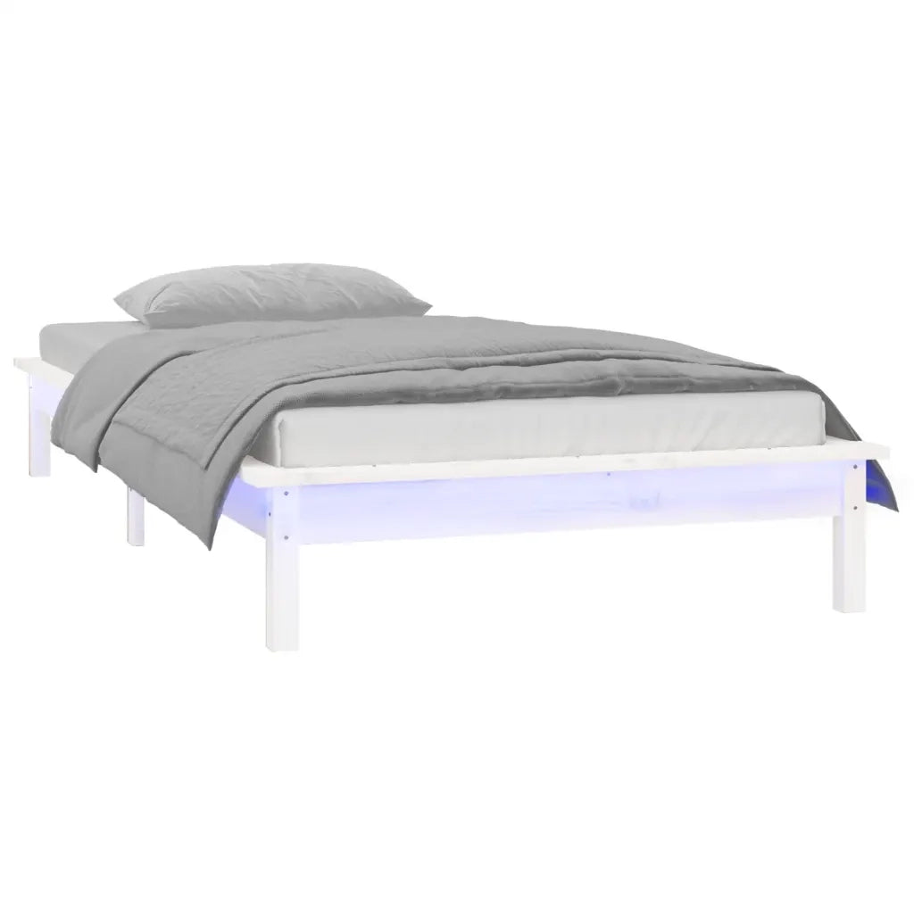 Giroletto LED Bianco 75x190 cm Small Single Legno Massello 820632