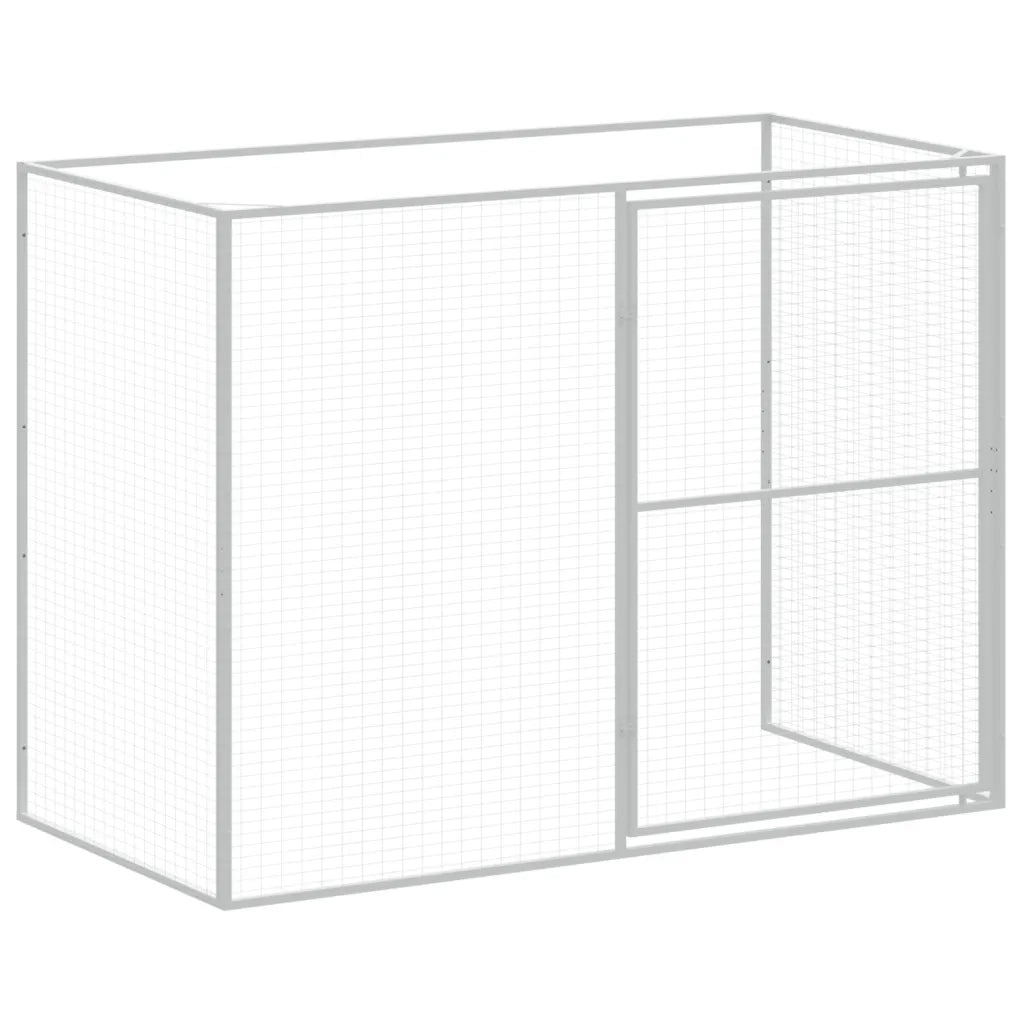 Casetta Cani Corsa Grigio Chiaro 214x661x181 cm Acciaio Zincato 3189127