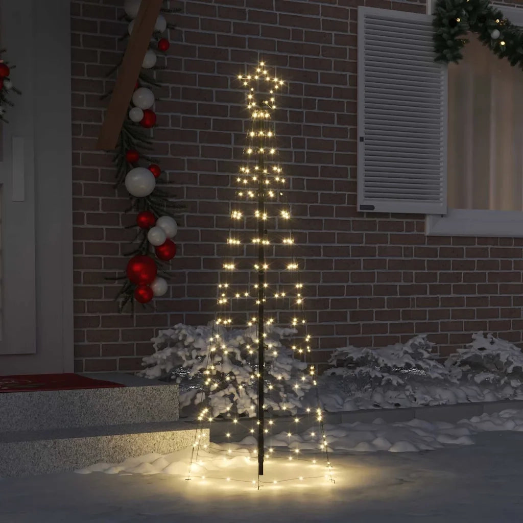 Albero di Natale LED con picchetti per il terreno Bianco caldo 42018749