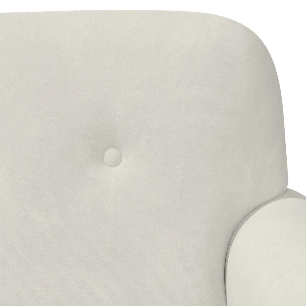 Loveseat con bottoni imbottiti Crema 120 x 66 x 78 cm 42041836