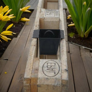 Palette per Fiori - Scatola per Fiori per Palette Euro - Piantina per Balcone in Plastica Design Onda (Anthracite PICCOLO 48x)