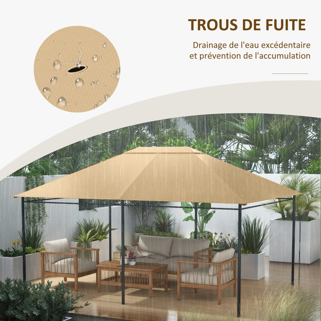 Telo di ricambio per gazebo ¨C Xylo ¨C Poliestere 180 g/m2 anti-UV 3x4 m