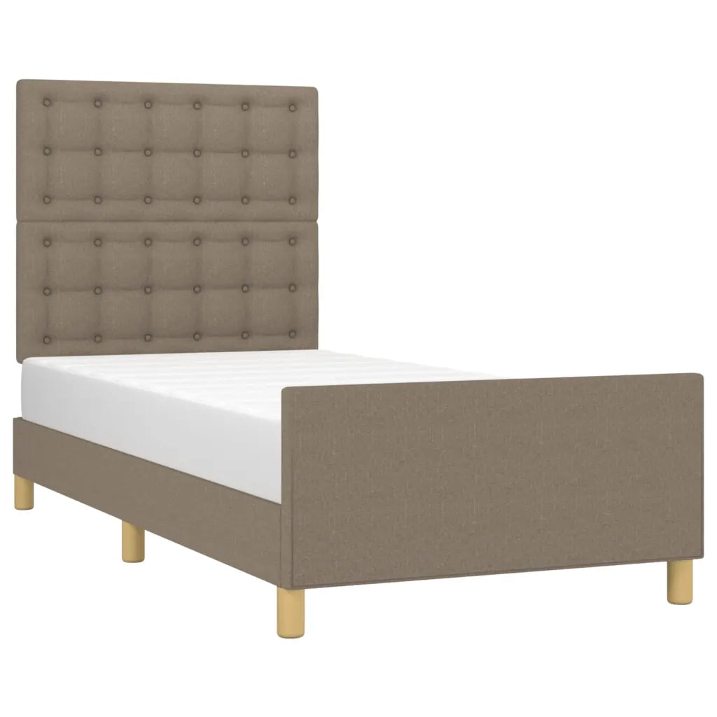 Giroletto con Testiera Tortora 80x200 cm in Tessuto 3125337