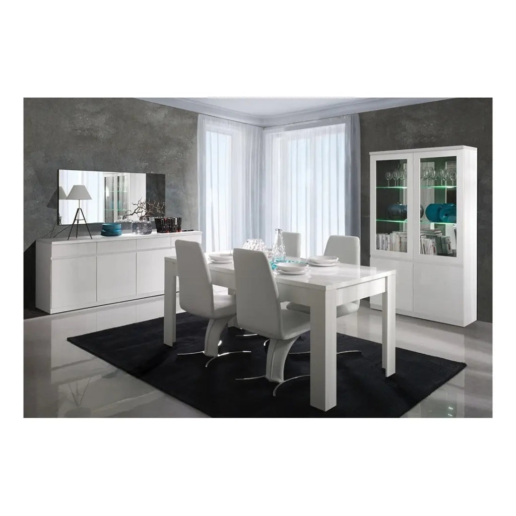 Grande specchio FABIO – Design bianco – L160 x H70 x P4 cm