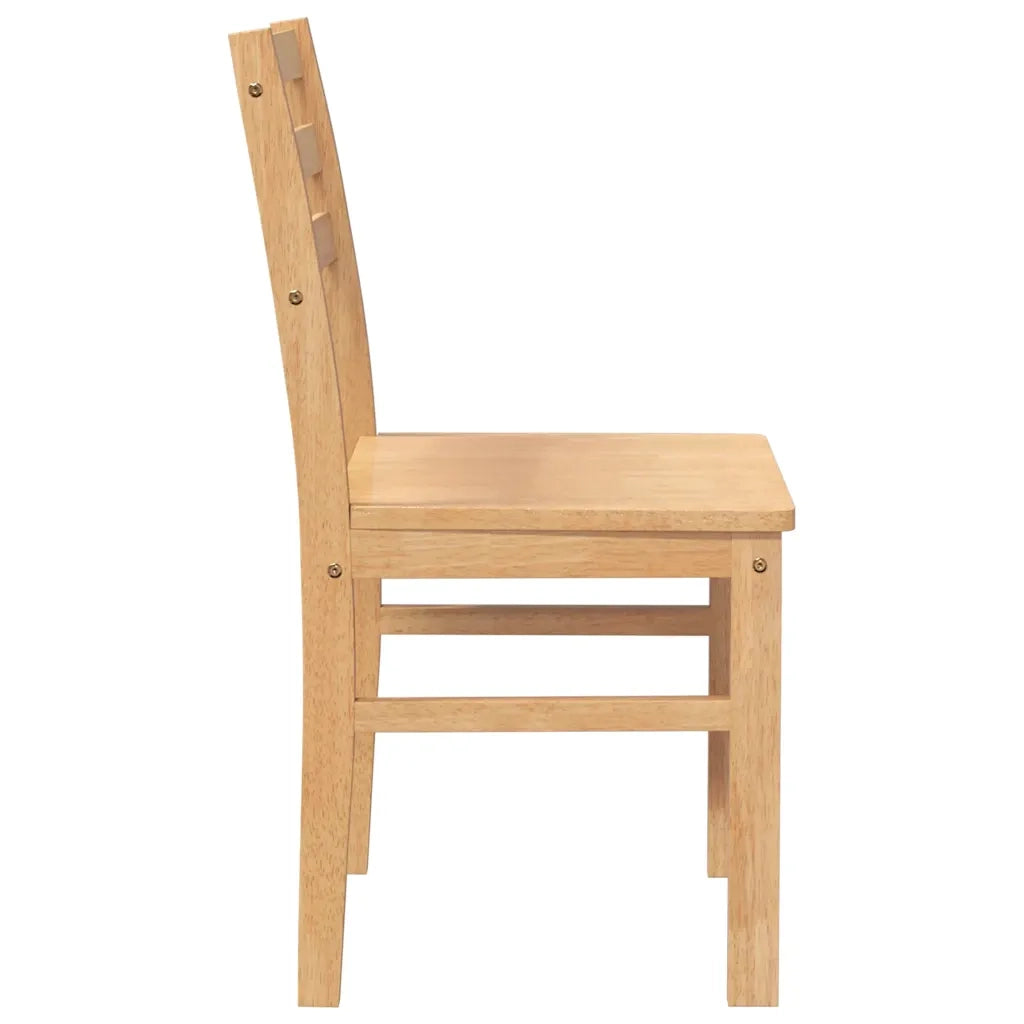 Sedie da Pranzo 2 pz in Legno Massello di Hevea