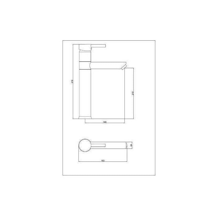 Miscelatore lavabo alto - ROUSSEAU - DOVER - Eco-stop - Cromo