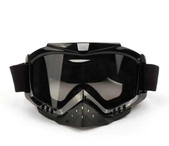 Motociclistica con Protezione UV - Cinturino Regolabile - Respirabile - Resistente ai graffi - Eterno - Dimensioni 200x110 mm - Occhiali da motociclista