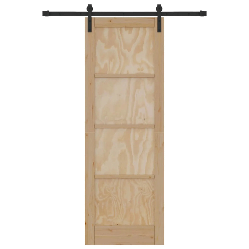 Porta scorrevole Naturale 73,5 x 211 cm Legno Massello di Pino
