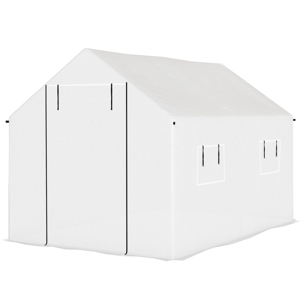 Serra da Giardino 2x3x2 m ¨C zephmum ¨C Acciaio e PE, Bianco