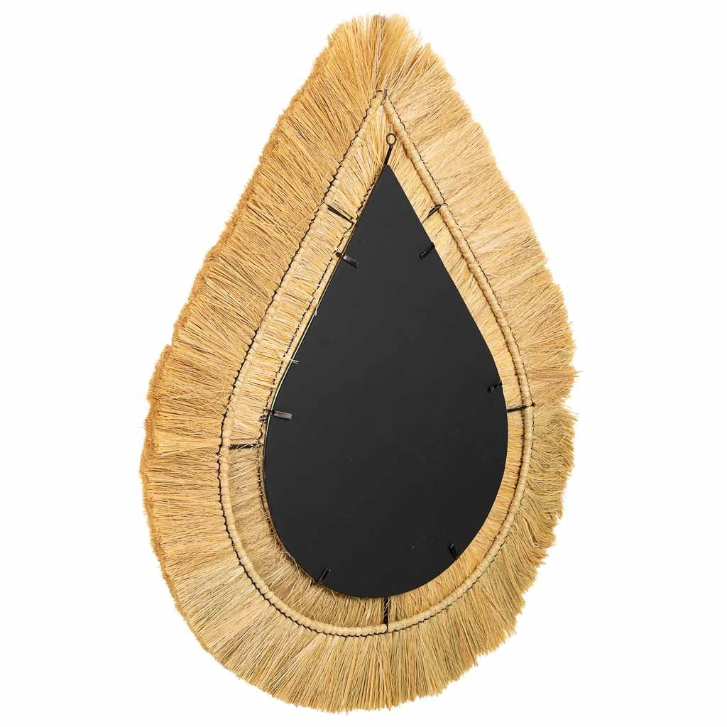 Specchio in fibra naturale marrone 62x80x3h