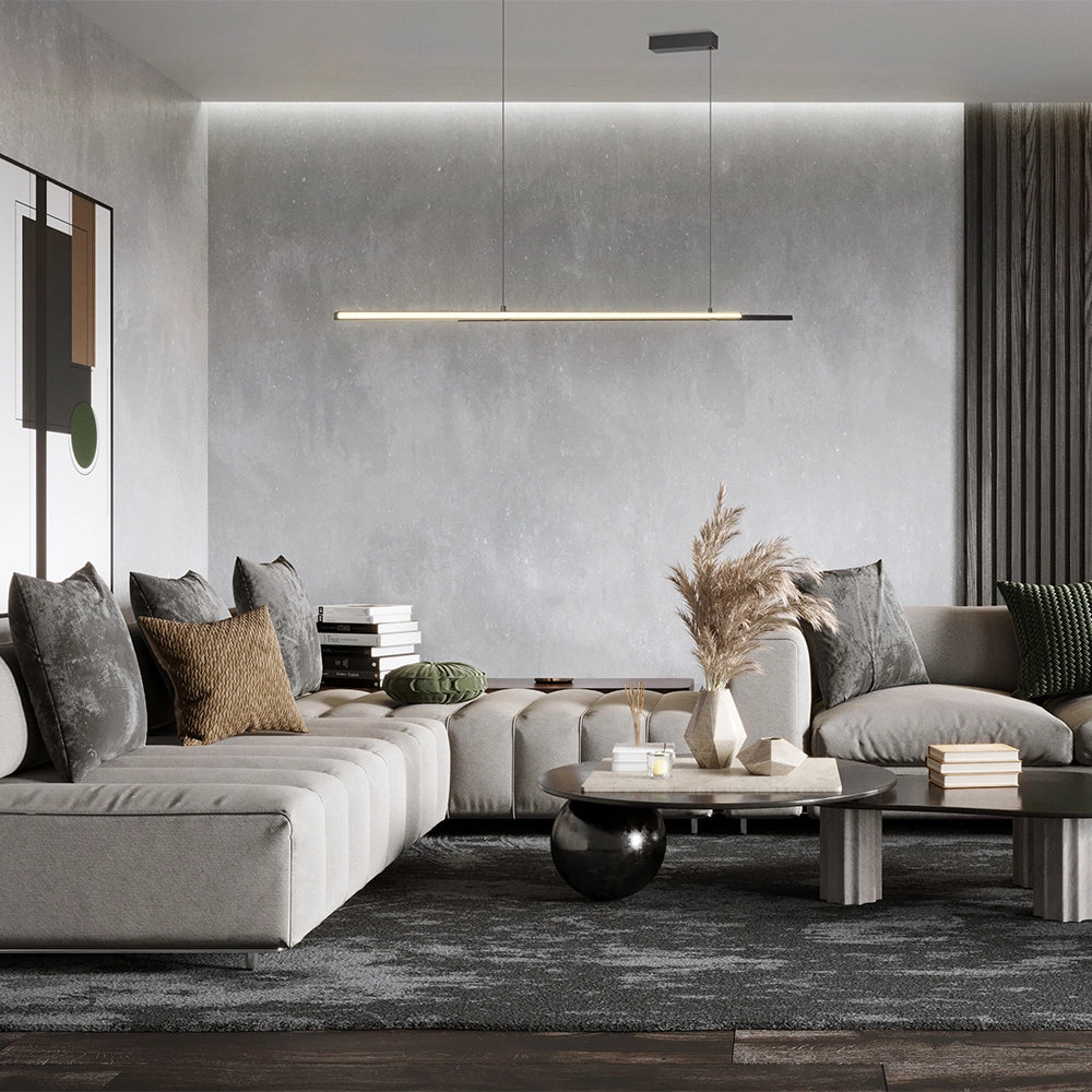 Maytoni Lampadario moderno Halo 2 luci LED integrato nero alluminio