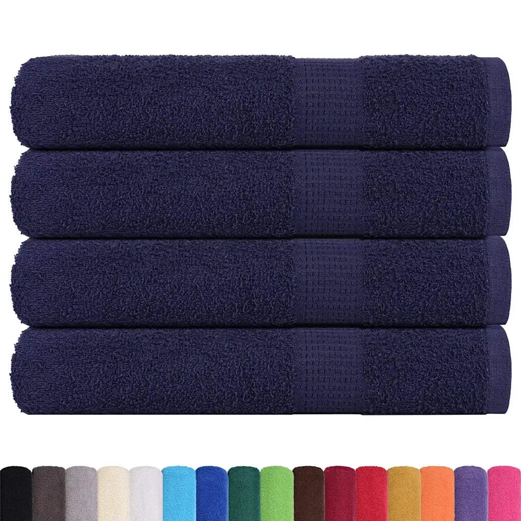 Asciugamani FROGN 4 pz Blu Navy 100x200 cm 360 g/m² 136795