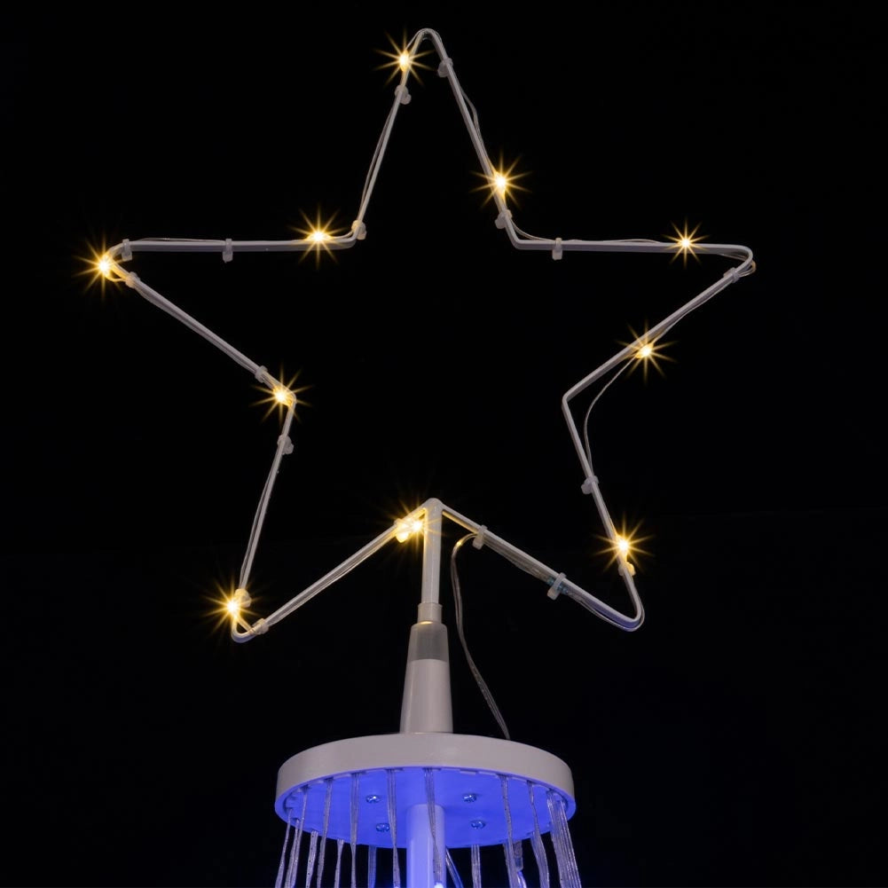 Albero Natale Luminoso 224 cm con 324 LED RGB App Smart Control Luci per Esterno
