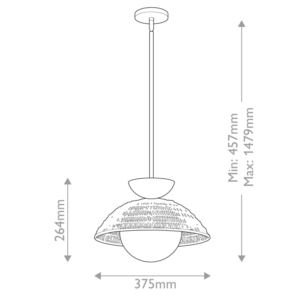 Lampada a sospensione boho rattan nero Perth Alora