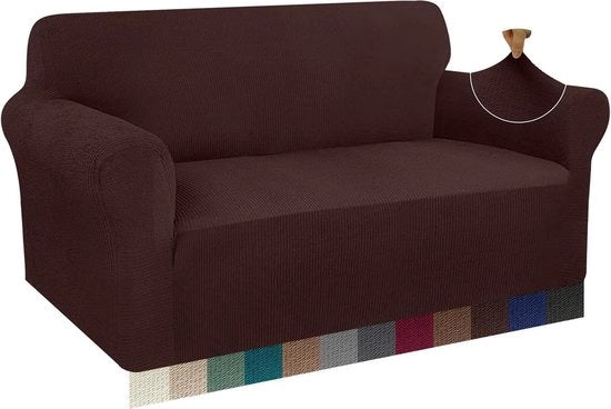 Bancovertrek con Stoffa Jacquard Spandex Antislip e Resistente ai Graffi - Stile Confortevole - Color Chocolato