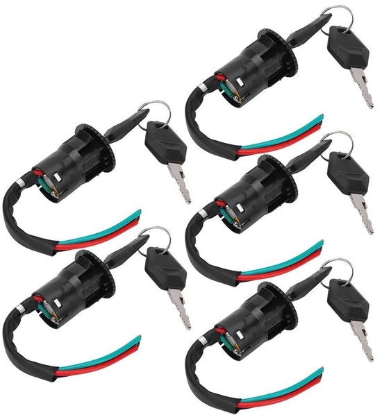 Set di 5 Contatti di Avvio per Bicicletta Elettrica - Interruttore Elettronico con Due Chiavi