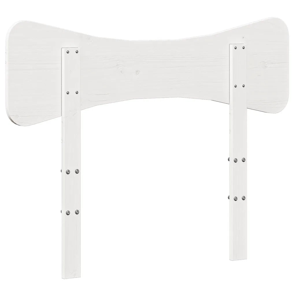 Testiera Bianca 100 cm in Legno Massello di Pino 844790