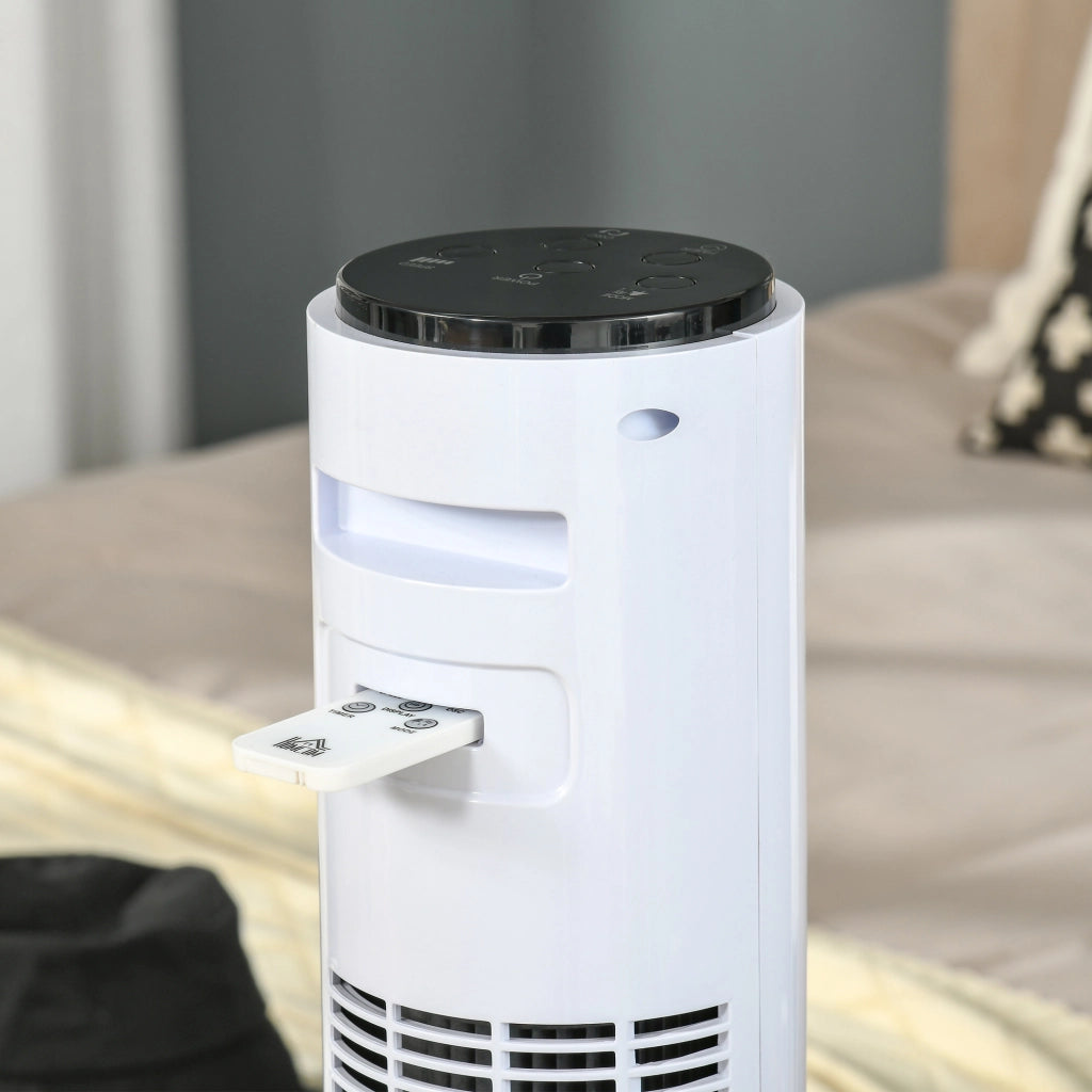 Ventilatore a colonna ¨C zephmum ¨C oscillante 70¡ã, timer 12h, telecomando, LED, 45W, bianco