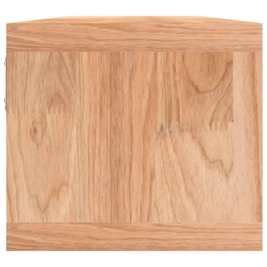 Scaffale a Muro con Cestini 62x18x16 cm Legno Massello Noce 350370