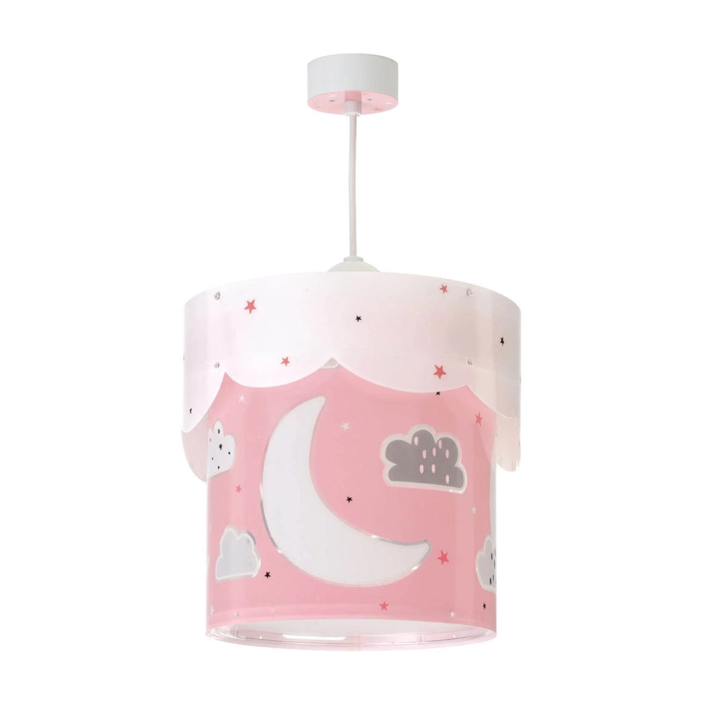 LÚZETE - LÁMPARA COLGANTE INFANTIL NEW MOON E27 ROSA
