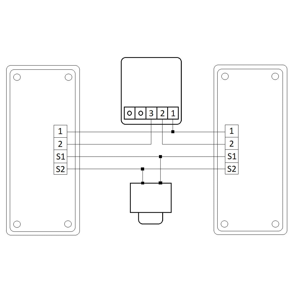 Trade Shop - Kit Citofono Bifamiliare Apriporta Cancello 4 Fili Due Cornette -