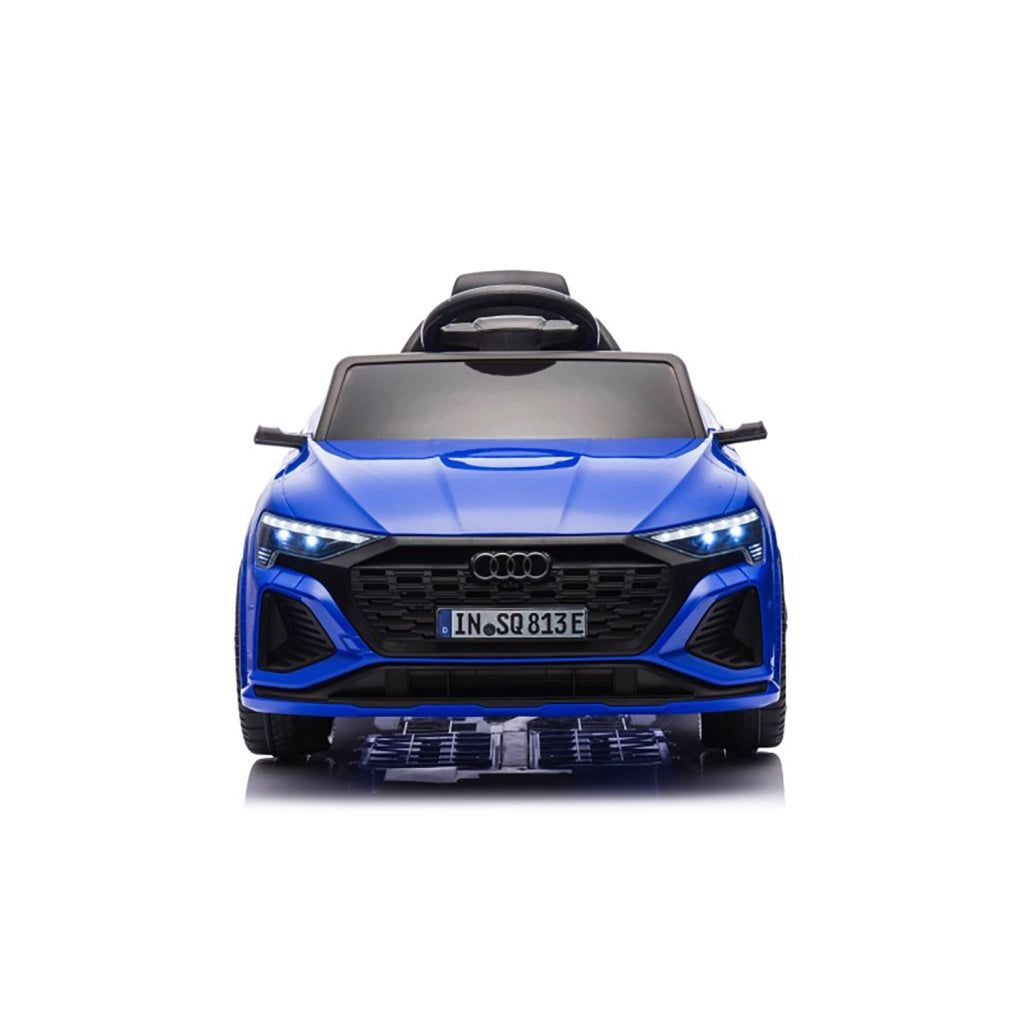 Macchina Elettrica per Bambini 12V Licenza Ufficiale Audi SQ8 E-Tron con Telecomando e Sedile Pelle Blu
