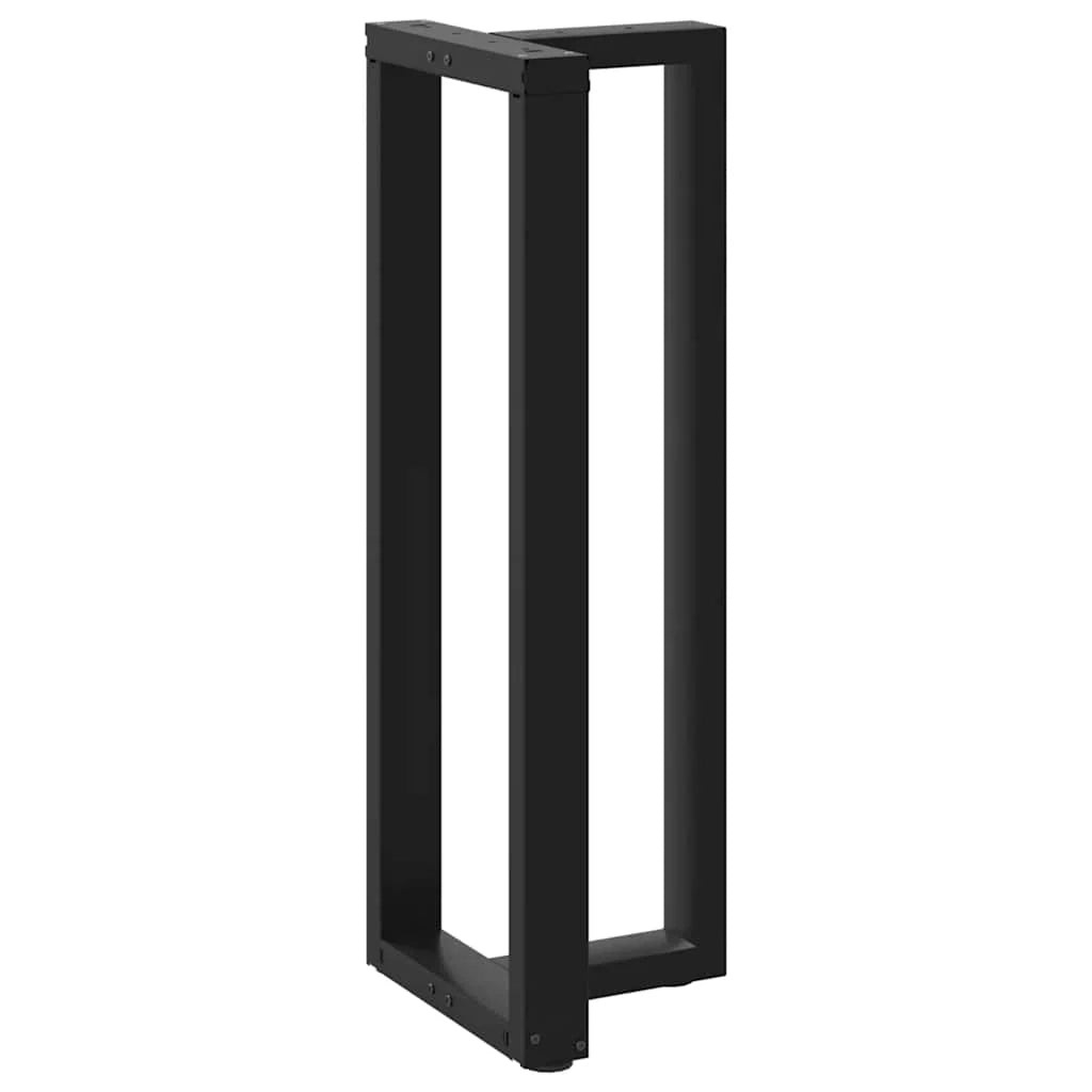 Set di 2 gambe regolabili per tavolo da bar a forma di T 40 x 35 x 110 cm in acciaio nero 02_0057357